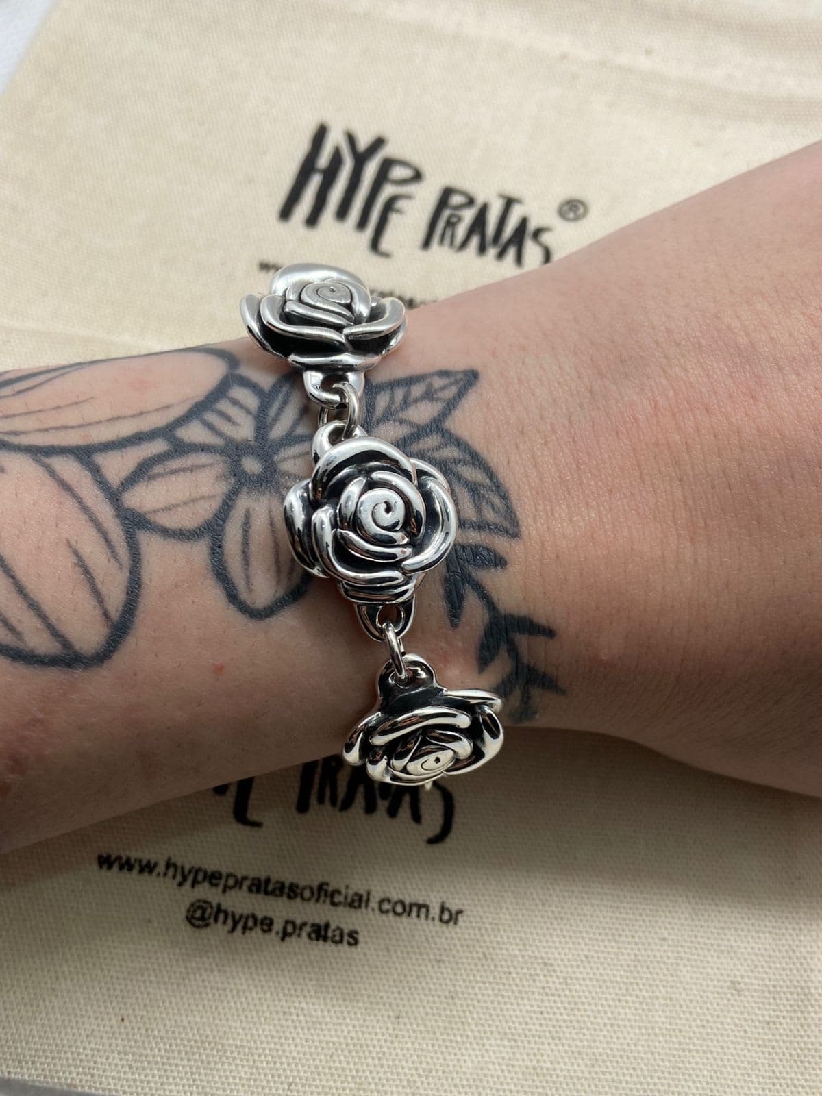 Pulseira Flor Eletroformação
