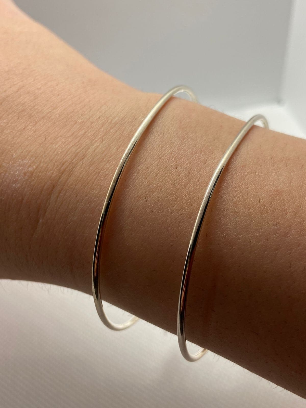 Bracelete Liso Aro Redondo Prata 925