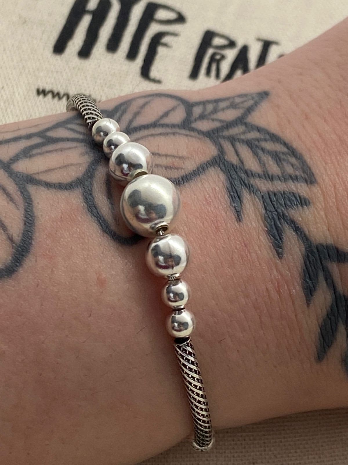 Pulseira Bolinha Prata 925 Fecho Gravatinha