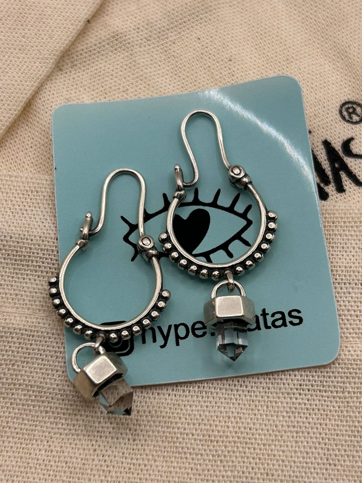 Argola Boho com Cristal