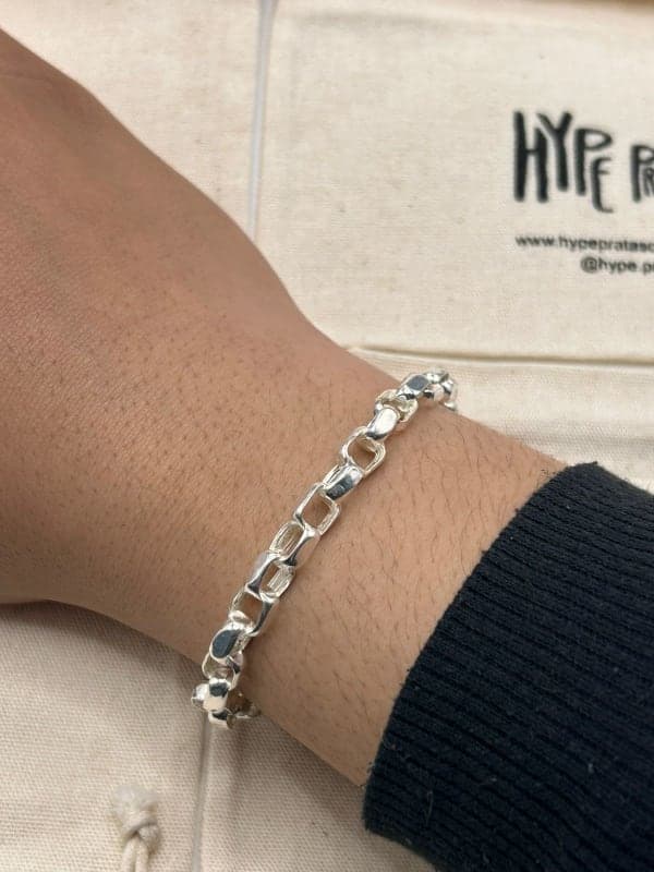 Pulseira Trama Quadradinhos 19cm
